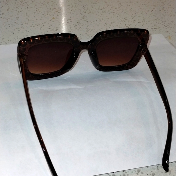 Oversized Square Bedazzled Sunglasses - Brown (NWOT) - Picture 3 of 5